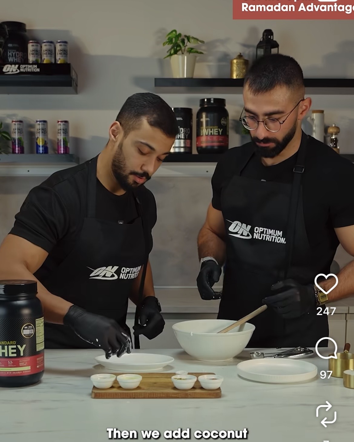 Two creators plating during an ON shoot